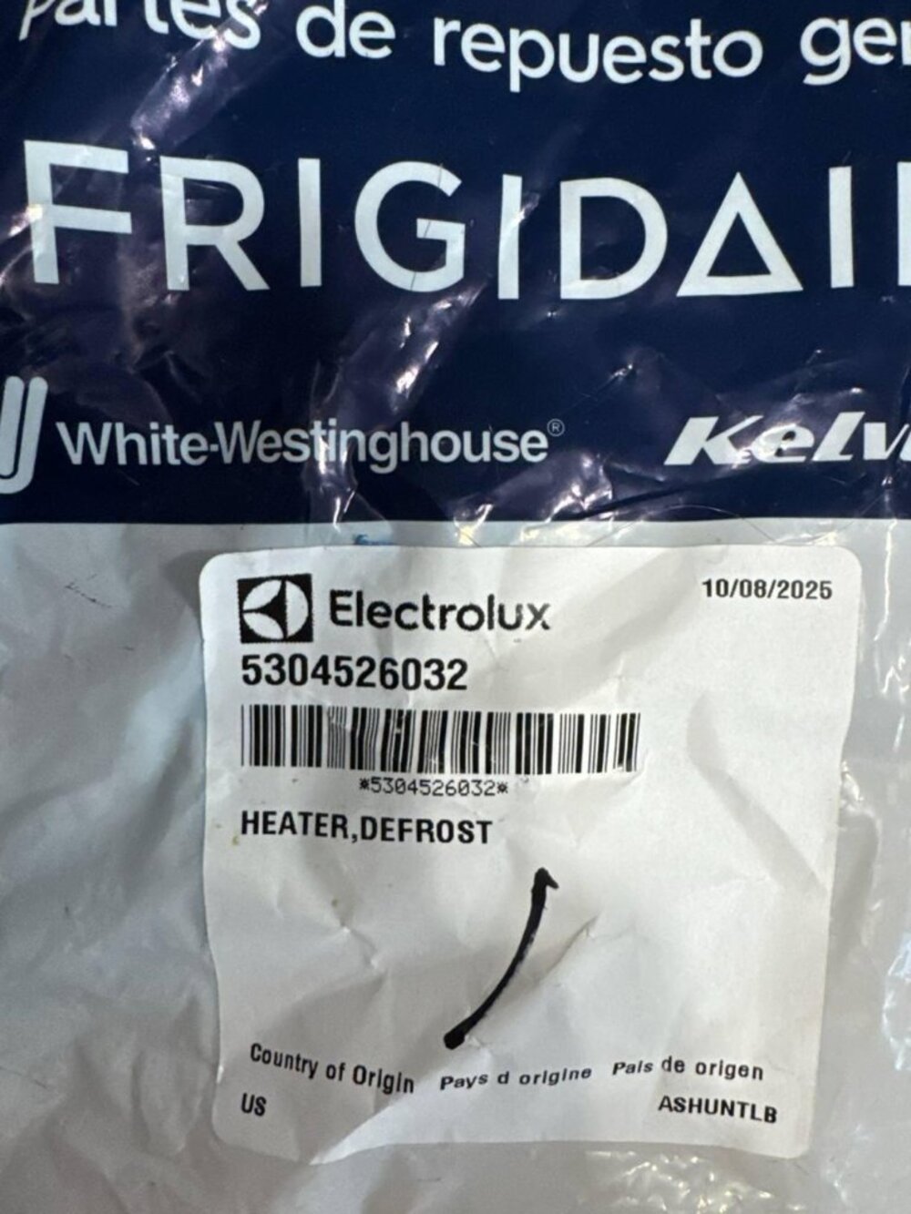 5304526032 electrolux heater BRAND NEW
